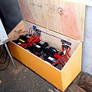 自作のバッテリー収納ボックス